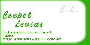 csepel levius business card